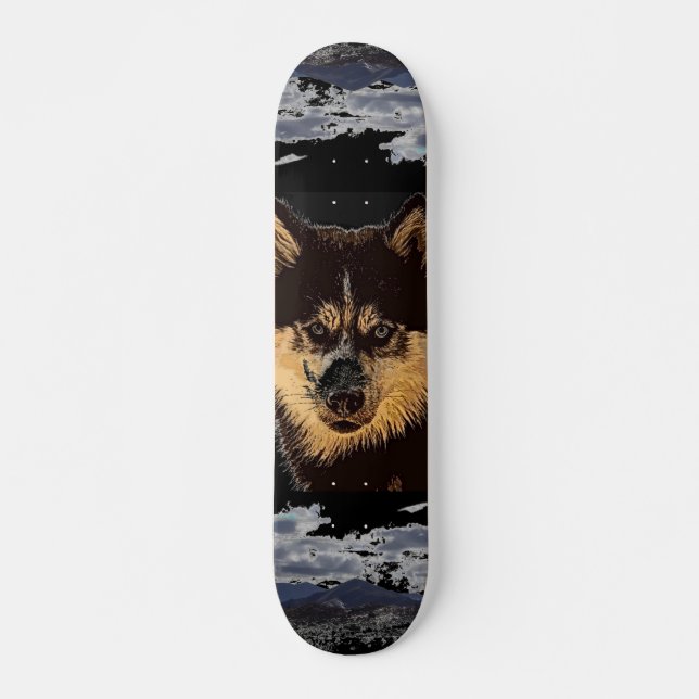 Skateboard Siberian Husky (Anverso )
