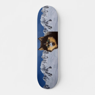Skateboard Siberian Husky
