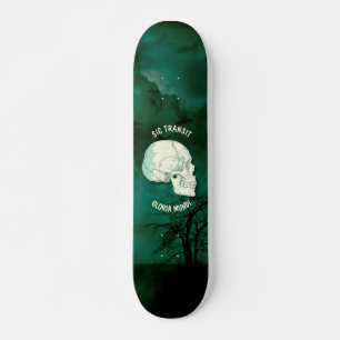 Skateboard Sic Transit Gloria Mundi Vintage Turquoise Skull