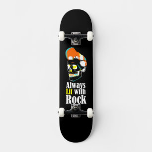 Skateboard Siempre iluminado con rock