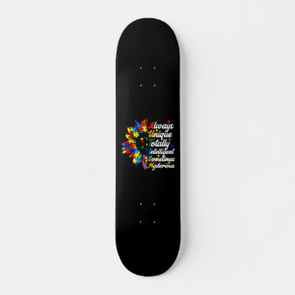Skateboard Siempre único: conciencia del autismo