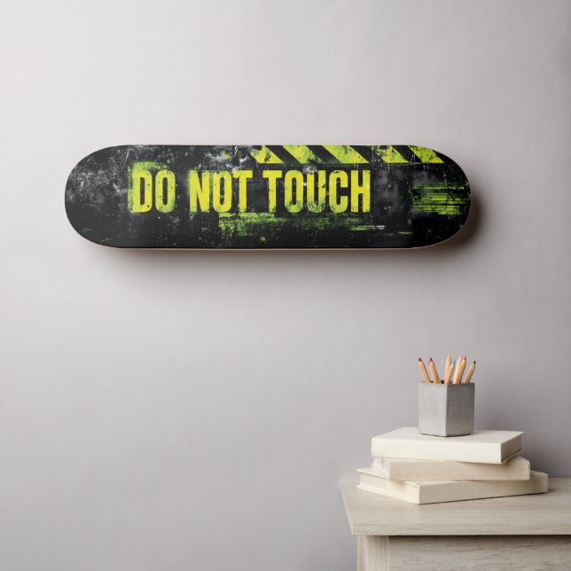 Skateboard Signo de advertencia de grifo "No tocar" (Arte de pared (horz))