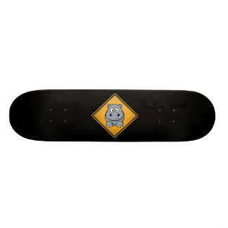 Skateboard Signo de advertencia de Hippo Personalizado