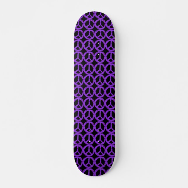 Skateboard Signo de la paz púrpura (Anverso )