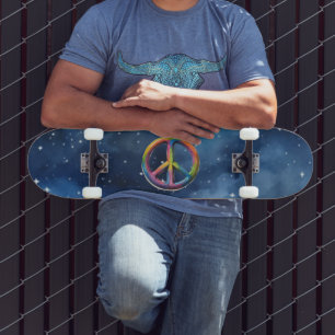 Skateboard Signo de Paz en el Espacio