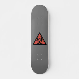 Skateboard Signo de riesgo biológico rojo