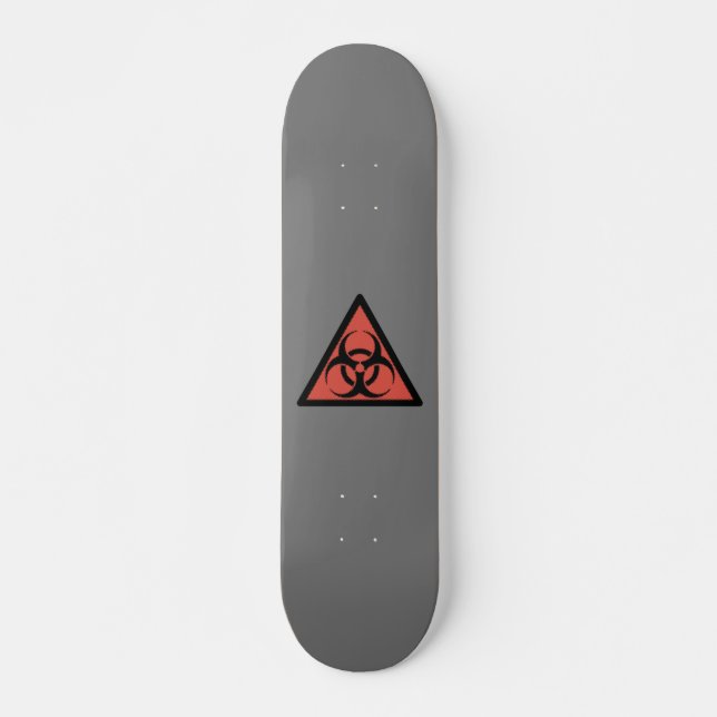 Skateboard Signo de riesgo biológico rojo (Anverso )