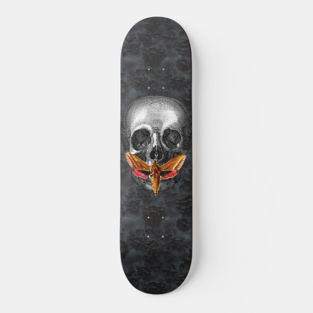 Skateboard Silencio gótico de los Skulls oscuro (Anverso)