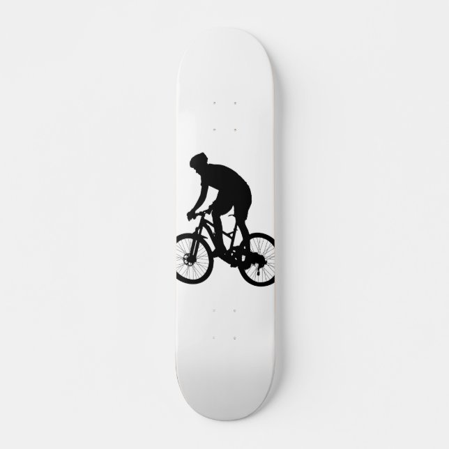 Skateboard Silhouette de bicicleta de montaña - Elija color d (Anverso )