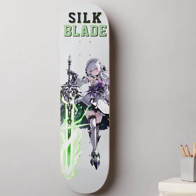 Skateboard SILK BLADE Anime Samurai Girl - Cyber Silver (Subido por el creador)
