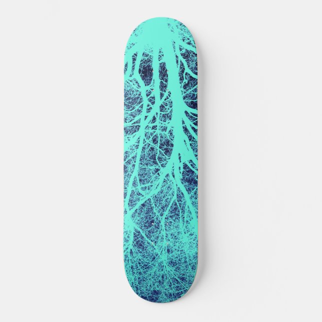 Skateboard Silueta de árbol verde (Anverso)