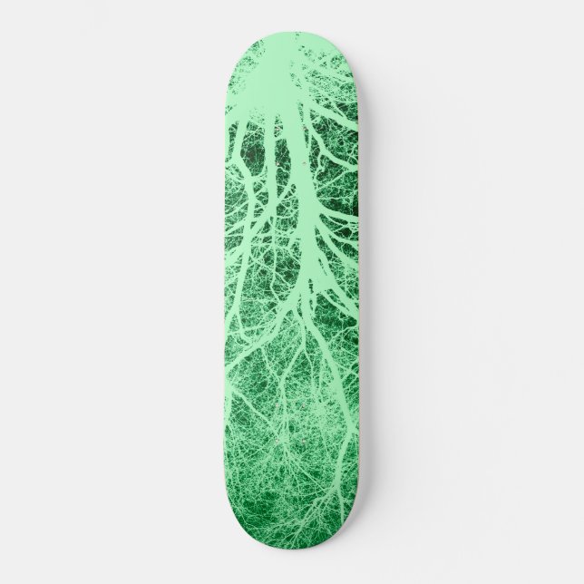 Skateboard Silueta de árbol verde (Anverso)