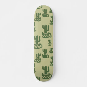 Skateboard Silueta de cactus suculenta en tazas y macetas