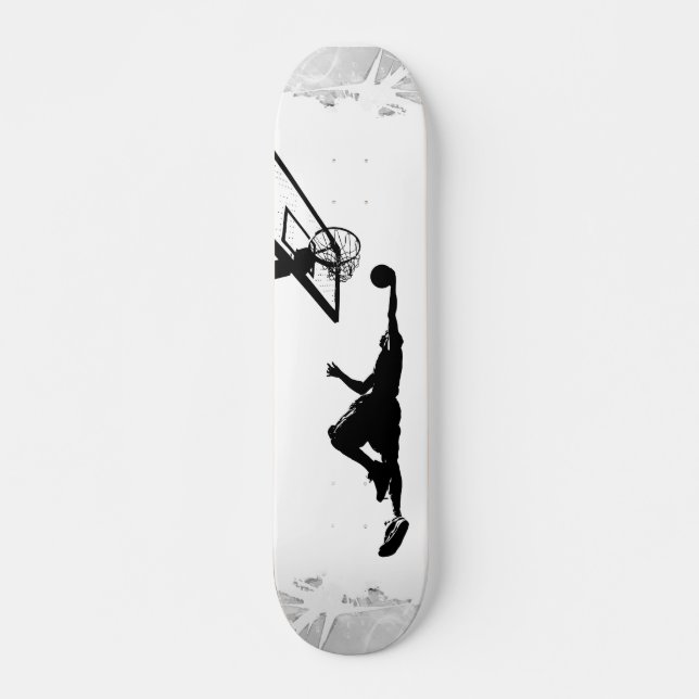 Skateboard Silueta de la clavada del baloncesto (Anverso )