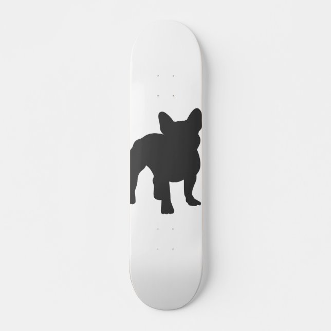 Skateboard Silueta de perro de Bulldog francés (Anverso )