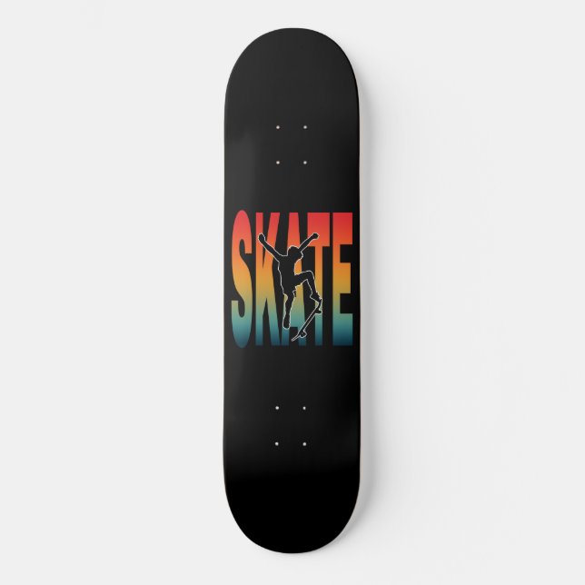 Skateboard Silueta de Skate Skateboarding (Anverso)