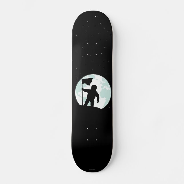 Skateboard Silueta del astronauta (Anverso)