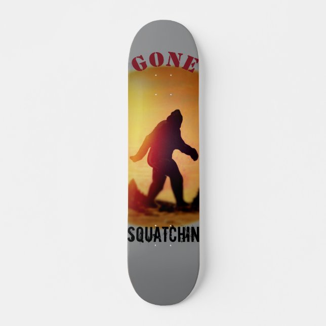 Skateboard Silueta ida de la puesta del sol de Squatchin (Anverso )