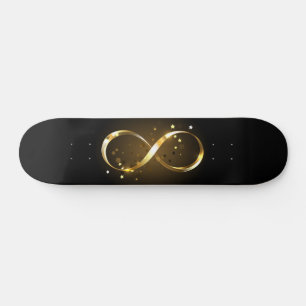 Skateboard Símbolo de infinito dorado