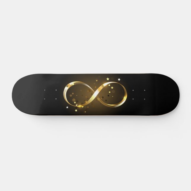 Skateboard Símbolo de infinito dorado (Horz)