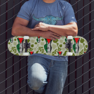 Skateboard Símbolo de triángulo rojo de resistencia con signo