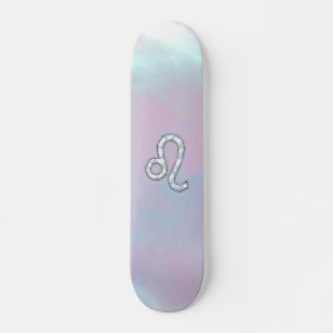 Skateboard Símbolo de Zodiac Leo en Pastels Nacre Style Print