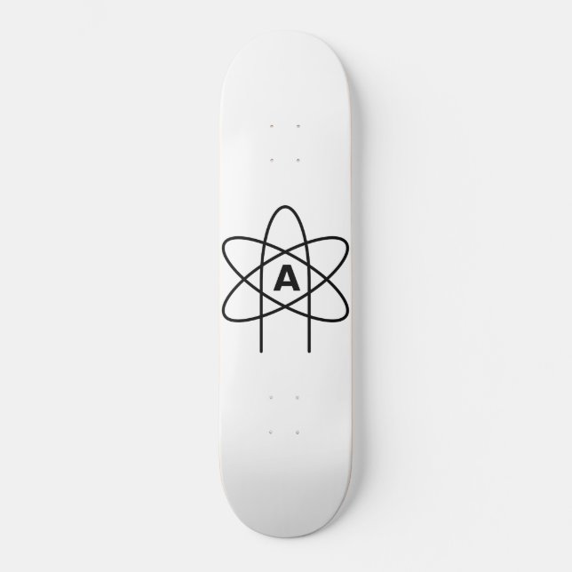 Skateboard Símbolo del ateísmo (Emblema de Átomo) (Anverso)
