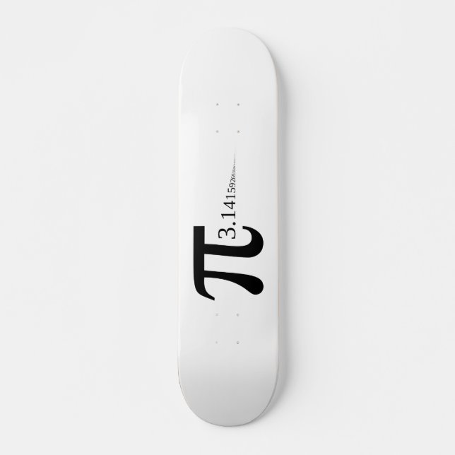 Skateboard Símbolo gigante "Pi" y 3.14... (Anverso )