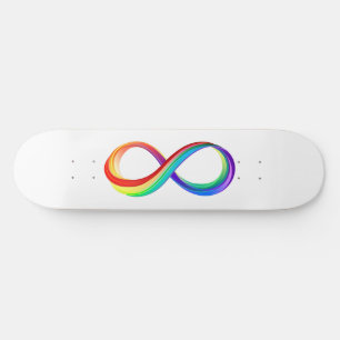 Skateboard Símbolo infinito arcoiris en capas