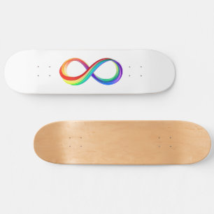 Skateboard Símbolo infinito arcoiris en capas