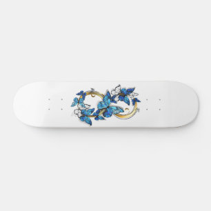 Skateboard Símbolo infinito de mariposas Morpho azules