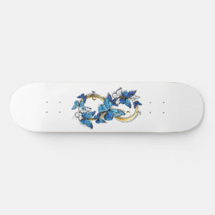 Skateboard Símbolo infinito de mariposas Morpho azules