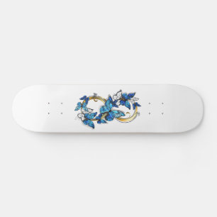 Skateboard Símbolo infinito de mariposas Morpho azules