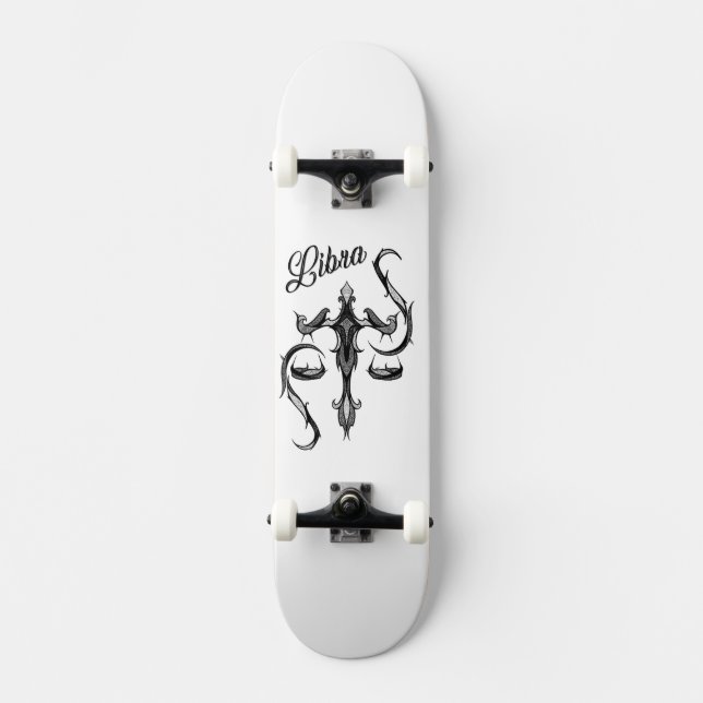 Skateboard Símbolo libra zodiac (Anverso)
