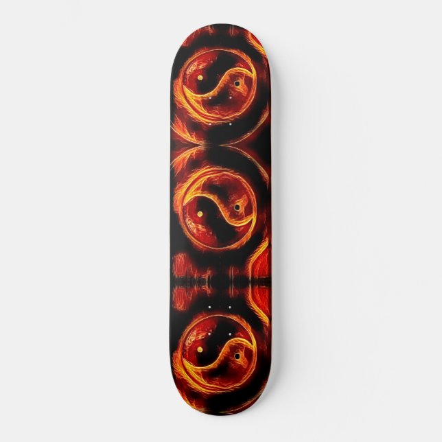 Skateboard Símbolo Ying Yang (Anverso)