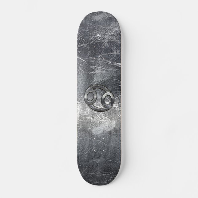 Skateboard Símbolo zodiaco contra el cáncer en decoración ang (Anverso)