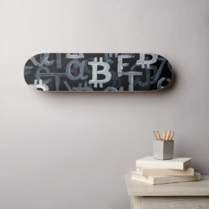 Skateboard Símbolos de Bitcoin (Estilo: 6)