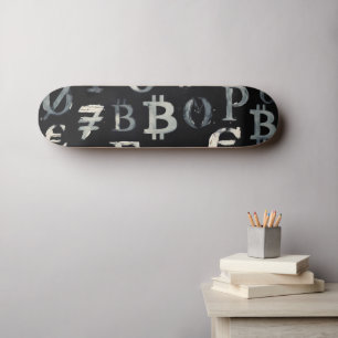 Skateboard Símbolos de Bitcoin (Estilo: 8)