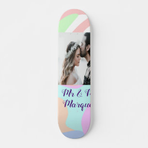 Skateboard simple mínimo añadir el nombre foto pintura pastel