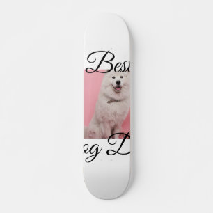 Skateboard Simple regalo de foto de perro con nombre en color