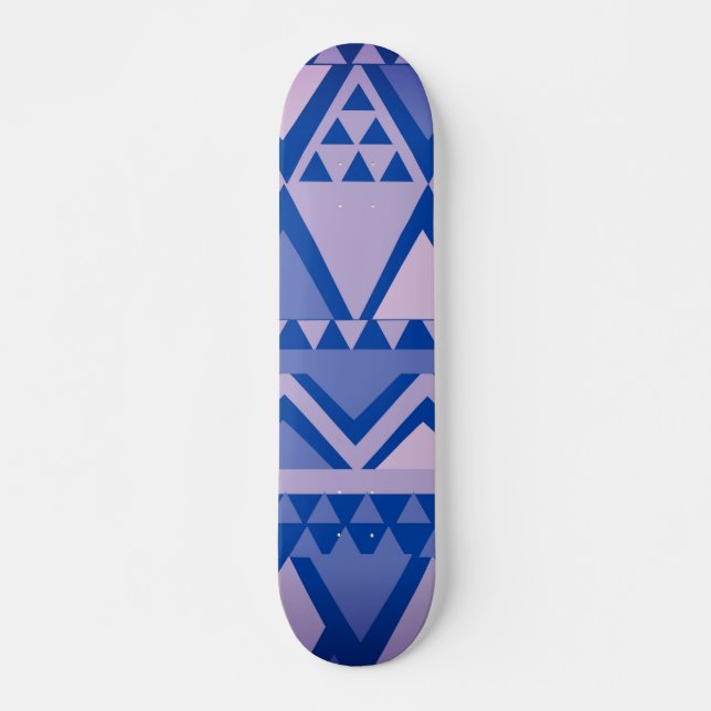 Skateboard Simple Trama de arte tribal violeta (Anverso )