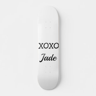 Skateboard Simple y mínimo amor xoxo añadir el nombre de text