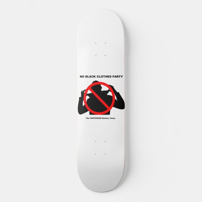 Skateboard Sin Fiesta de ropa negra FASTHOUSE Denton Texas (Anverso)