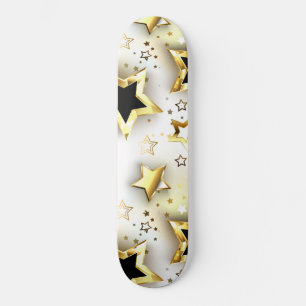 Skateboard Sin inconvenientes de luz con estrellas de oro