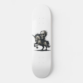 Skateboard Sinister Skull Unicorn Ride
