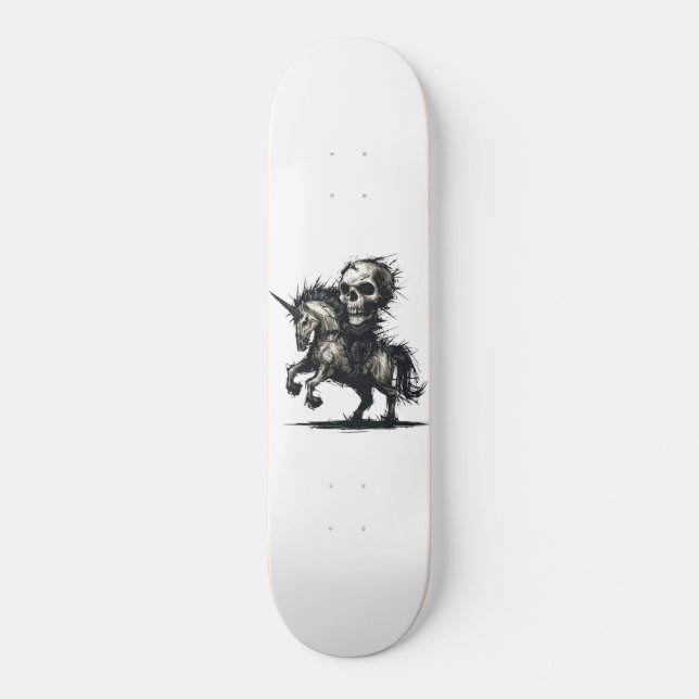 Skateboard Sinister Skull Unicorn Ride (Anverso)