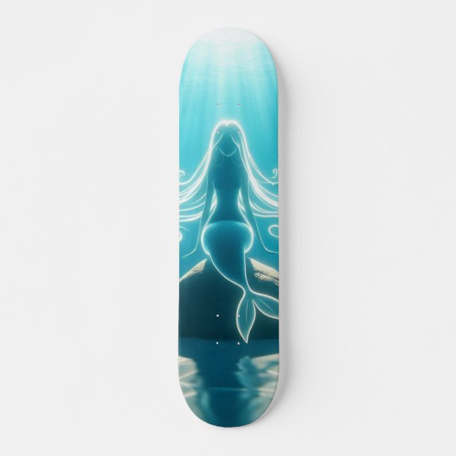 Skateboard Sirena submarina iluminada con sol (Anverso )