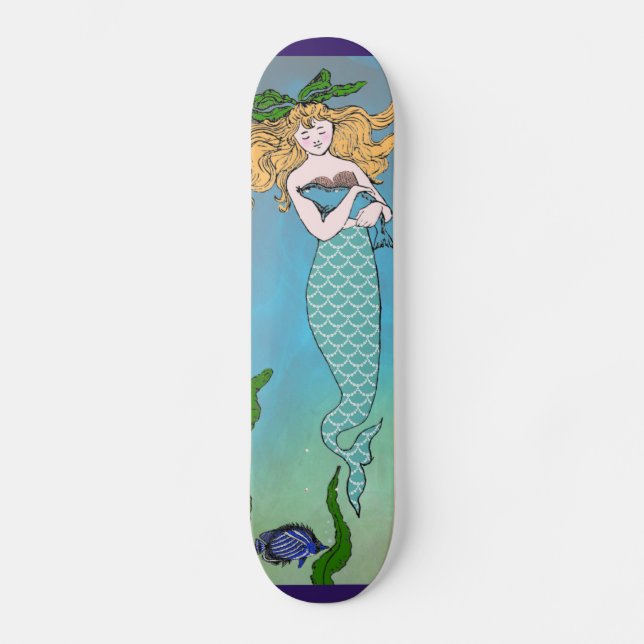 Skateboard Sirena y sello (Anverso)