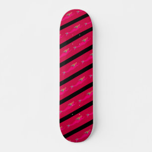 Skateboard sirenas rosadas