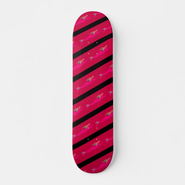 Skateboard sirenas rosadas (Anverso )
